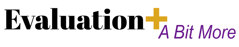 Evaluation Plus A Bit More Newsletter logo